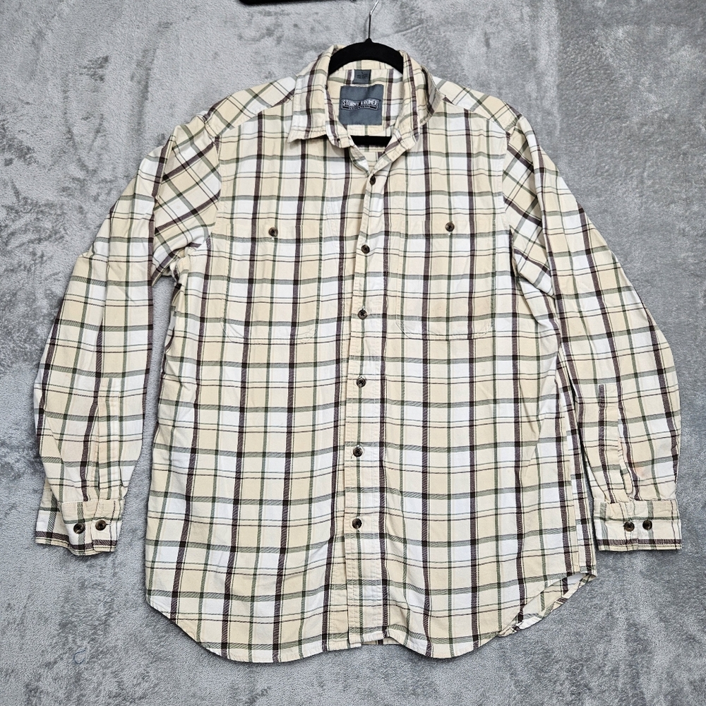 Stormy Kromer Mercantile Men’s Large Plaid Button Up Shirt 100% Cotton